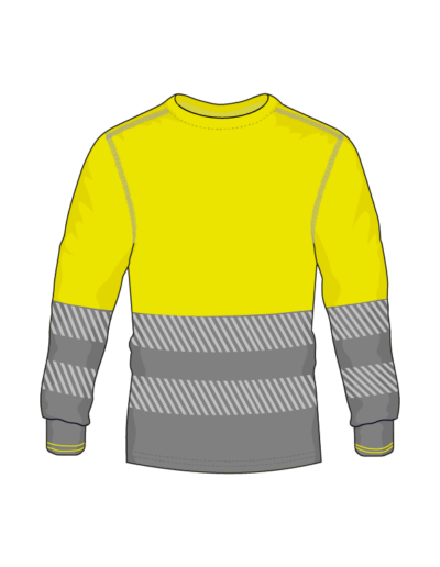 Vision Combi Plus - Camiseta alta visibilidad amarilla gris